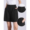 Allegra K Women's Elastic High Waist Casual Summer Linen Shorts - 2 of 4