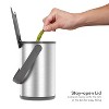 LunaLulinlk Silver Stainless Steel 1 Gallon Multi-Purpose Countertop Trash Can with Gray Lid - 3 of 4