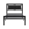 Twin Size metal bed Sturdy System Metal Bed Frame, Modern style and comfort to any bedroom, black - 4 of 4