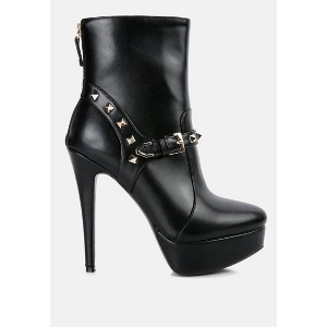 Dejang Metal Stud Embellished Faux Leather Women Ankle Boot - 1 of 4