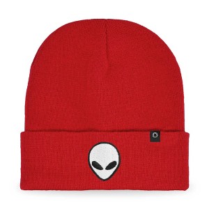 Dalix Alien Embroidered Beanie Hat Knit Cap Cold Weather Mens - 1 of 4