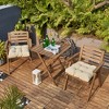 ARTPLANT Outdoor Dinning Seat Pads Cushions with Tie 19"x19"x4",Square Wicker Outdoor Tufted Chair Cushion,Set of 2 - 2 of 4
