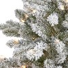 Nearly Natural 5-ft Flocked West Virginia Spruce Artificial Christmas Tree with 200 Clear Lights and 604 Bendable Branches - 3 of 4