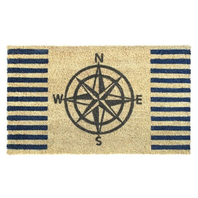 Tufted Welcome Compass Doormat Gray - Raj