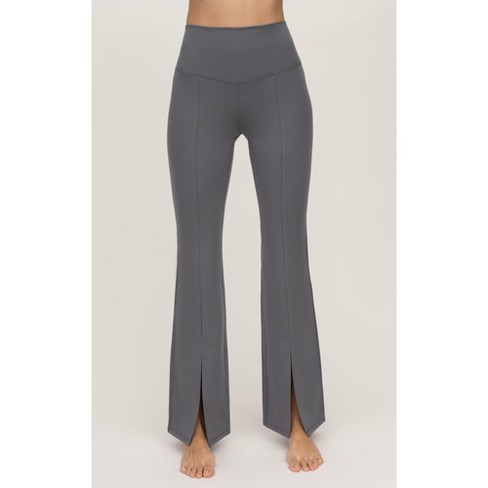 Yogalicious Womens Lux Mia High Elastic Free Waist Flare Leg Pant - Quiet  Shade - X Large : Target