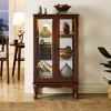 Okak Curio Cabinet with 2 Tempered Glass Doors, Diapaly Cabinet with 3 Adjustable Shelves and Mirrored Back Panel, Cabinet for Living Room - 2 of 4