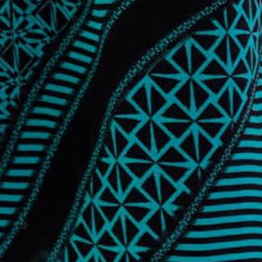 tropical teal mixed geo