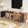 61.81 Inch Brown TV Stand with 3 Cabinets Media Console Table for TVs up to 70 Inches and Living room Bedroom - 2 of 4