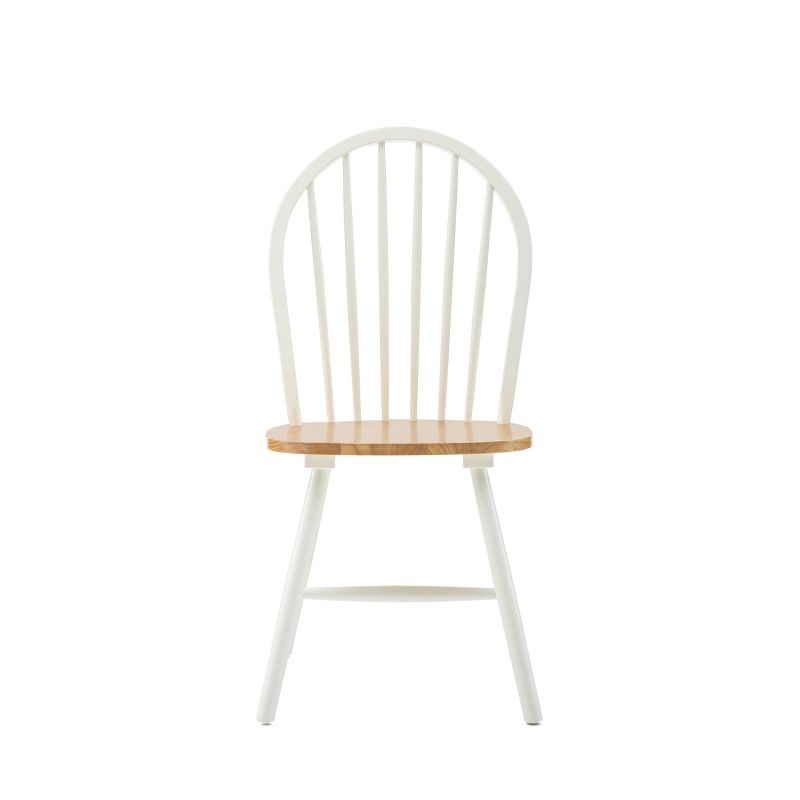 Set of 2 Windsor Dining Chair Wood/White/Natural - Boraam, 5 of 14