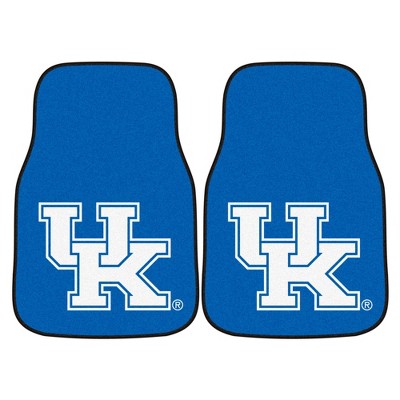 NCAA University of Kentucky Wildcats Carpet Car Mat Set - 2pc