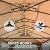 DOMETOUR 10x20FT Outdoor Gazebo with Double Roof, Curtains, Nettings, Heavy Duty Metal Frame for Patio, Backyard, Deck, Lawn, Brown - 4 of 4