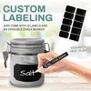 4-Piece Ceramic Kitchen Canisters Set, Airtight Jars with Wooden Spoons Reusable Chalk Labels and Marker for Sugar, Coffee, Flour, Tea - 2 of 4
