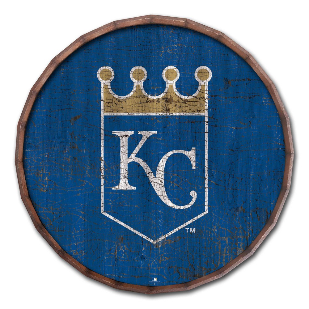 Photos - Wallpaper MLB Kansas City Royals Cracked Color 24" Barrel Top