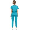 MediChic Womens 8-Pocket Scrubs Set- V-Neck with 4-Pocket Jogger Scrub Pants - 2 of 4