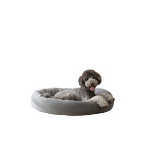 Arlee Home & Pet Orbit Orthopedic Chew Resistant Eco-Friendly Memory Foam Dog Bolster Bed - Gray - XXL - 1 of 4