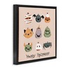 Stupell Industries Cute Halloween Costume Pumpkins Floating Frame Canvas Art - 2 of 4