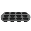 Oster Teston Platinum Collection 12-Cup Nonstick Carbon Steel Muffin Pan in Matte Black - image 2 of 4