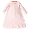 Touched by Nature Baby Girls Organic Cotton Long-Sleeve Wearable Sleeping Bag, Sack, Blanket, Floral Dot - 2 of 3