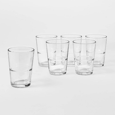 Le'raze Set Of 8 Everyday Drinking Glasses 4 Tall Highball Glass Cups & 4  Short Old Fashioned Drinking Glasses : Target