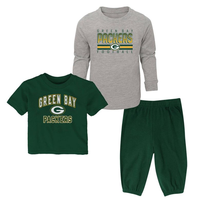 NFL Green Bay Packers Boys&#39; 3pk Coordinate Set, 1 of 5
