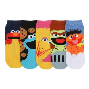 Sesame Street Character Art Women's 5-Pair Ankle Socks - 1 of 4