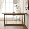 Famapy Classic Utility Rubber Wood Desk with Spacious Surface,Rustic Farmhouse Style Table,Versatile Home Table,Durable for Living Room/Study/Bedroom - 4 of 4