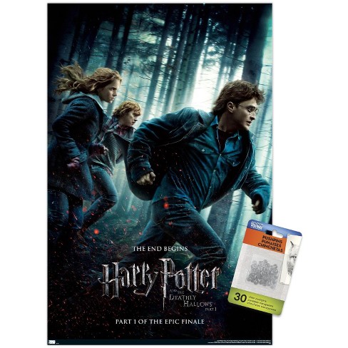 Trends International Harry Potter And The Deathly Hallows: Part 1 - Running  One Sheet Unframed Wall Poster Print Clear Push Pins Bundle 14.725 X :  Target