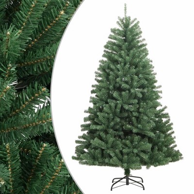 vidaXL Artificial Hinged Christmas Tree, Lifelike PVC Tips, Sturdy Metal Stand, Indoor and Sheltered Outdoor Use