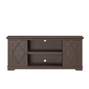 70" Farmhouse Style TV Stand for TVs up to 78" Brown - Festivo: Sturdy MDF, Cable Management - 1 of 4