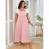 Whizmax Women's Plus Size Loose Sleeveless Jumpsuits Adjustable Spaghetti Strap Stretchy Long Straight Overalls Skirt - 3 of 4