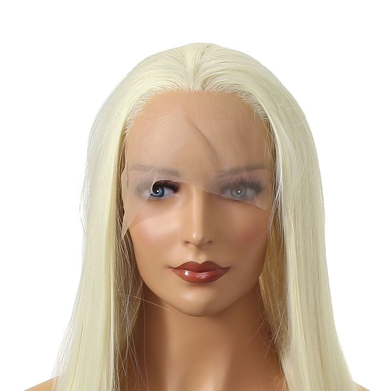 Unique Bargains Long Straight Hair Lace Front Wig for Women with Wig Caps 24" 1PC, 4 of 6