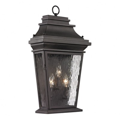 Elk Home Forged Provincial 3 - Light Wall Light in  Charcoal