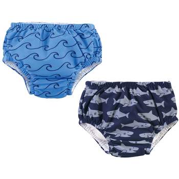 Swim Time Boys Baby Reusable Swim Diaper UPF 50 with Side Snaps, Navy  Space/Rocketships, Large 12-18M
