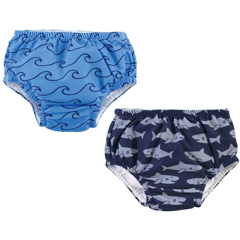 Hudson Baby Infant and Toddler Boy Swim Diapers, Sharks, 1 of 6