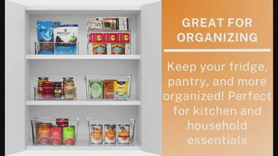 Clear BPA-Free Stackable Plastic Storage Bin Set