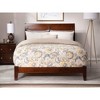 Atlantic Furniture Portland Twin Extra Long Traditional Bed with Open Footboard and Turbo Charger in Walnut - image 2 of 4