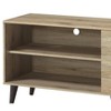 Vynxaria Mid-Century Modern TV Stand, Entertainment Centre in Oak for TVs up to 63", with 2 Storage Shelves & 1 Cabinet - 3 of 4