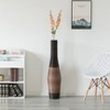 Uniquewise Decorative Freestanding Antique Cylinder Shape Floor Vase, 41" Tall, Brown - 2 of 4