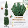 Tangkula 5/6/7/8 FT Artificial Christmas Tree Pencil Xmas Tree with Memory Wire Branch Tips & Upgraded Metal Stand - 4 of 4