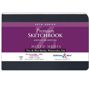 Stillman & Birn Zeta Series - Softcover Sketchbook - Landscape 8 x 5 - 270gsm White Paper - 1 of 2