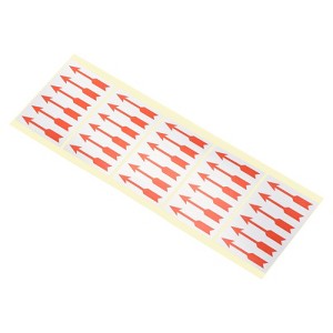 Unique Bargains Industrial Work Inspection Indicator Long Arrow Self-Adhesive Labels 1.5"x 0.4" Red - 1 of 4