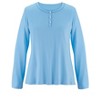 Collections Etc Super Soft Henley Pj Top - 4 of 4