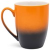 Elanze Designs In My Grandpa Era Two Toned Ombre Matte 10 ounce New Bone China Coffee Tea Cup Mug For Your Favorite Morning Brew, Orange and Black - image 2 of 4