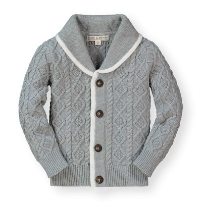 Hope & Henry Boys' Shawl Collar Sweater Cardigan, Infant