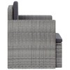 vidaXL Armchair Outdoor Patio Single Sofa Chair with Cushions Poly Rattan - Gray - 3 of 4