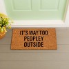 28" x 16" Nature Coir Mat, It's way too peopley - 2 of 4