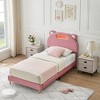 Garvee Twin Upholstered Platform Bed with LED Lights and Headboard, No Box Spring Needed - 3 of 4