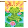 Briarwood Lane Spring House Flag 40x28 For Outdoor Peaceful Frog For Spring House Flag - 2 of 4