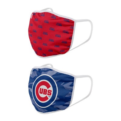 MLB Chicago Cubs Clutch Printed Face Cover Set - 2pk