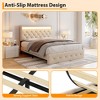 Platform Bed Frame, Modern Upholstered Bed Frame with Adjustable Headboard, Built-In Charging Station - 4 of 4